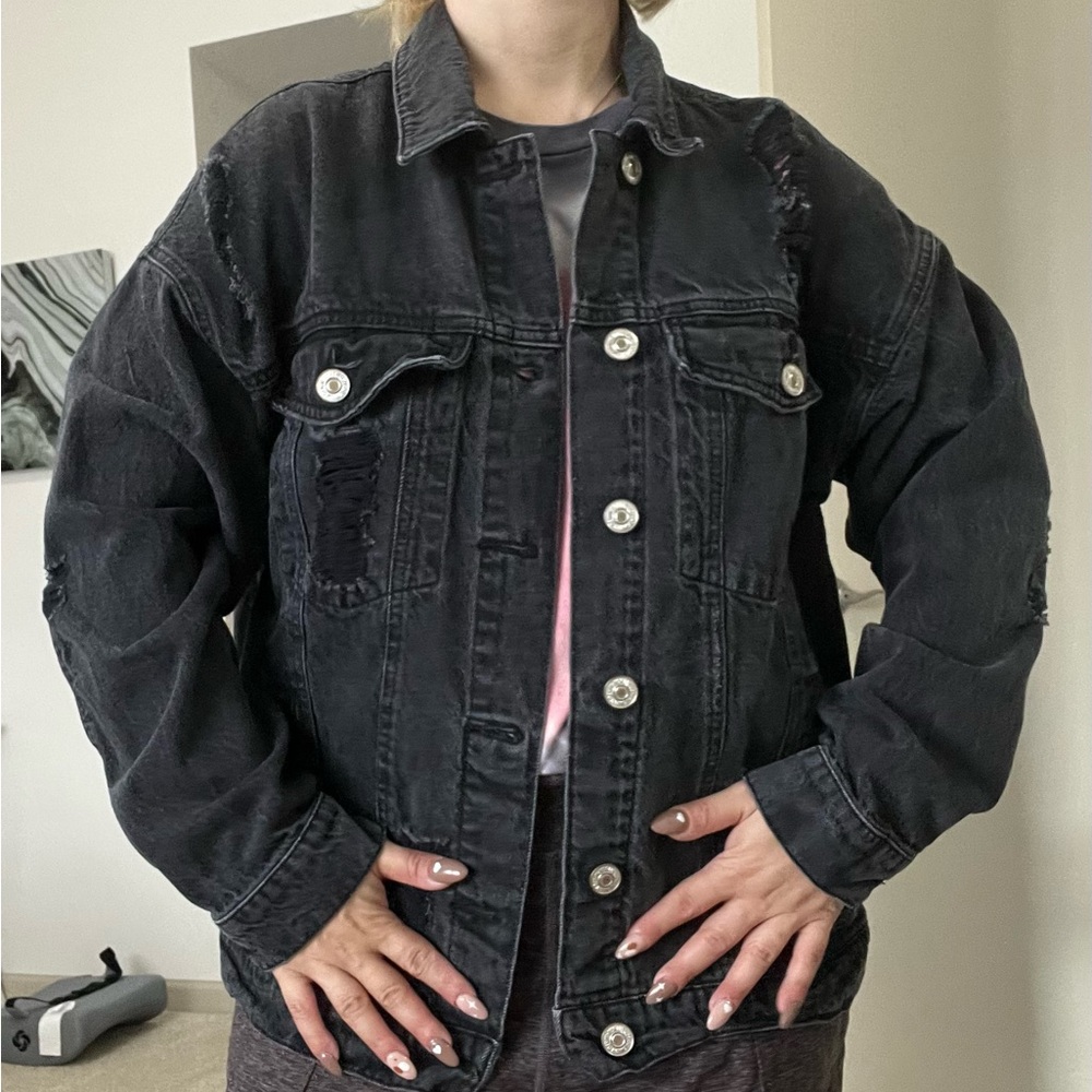 Women’s forever 21 oversized denim jacket jean jacket